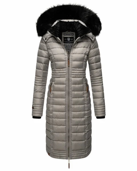 Navahoo Umay cappotto trapuntato da donna, grigio zinco
