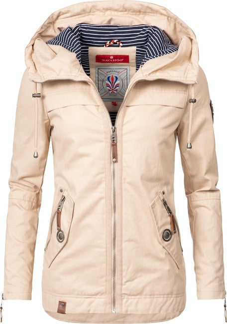 Navahoo Wekoo giacca transitoria da donna con cappuccio, beige