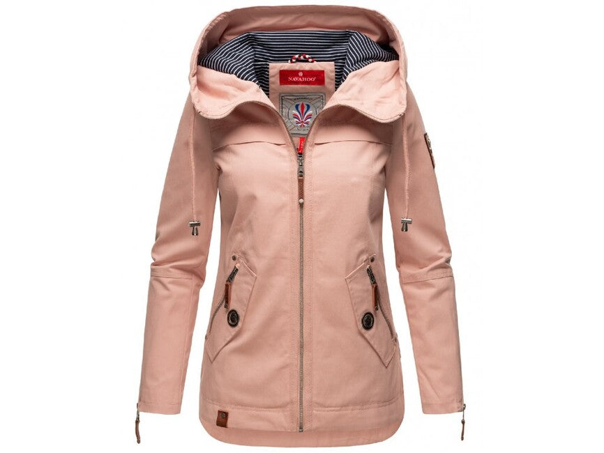 Navahoo Wekoo giacca transitoria da donna con cappuccio, rosa chiaro