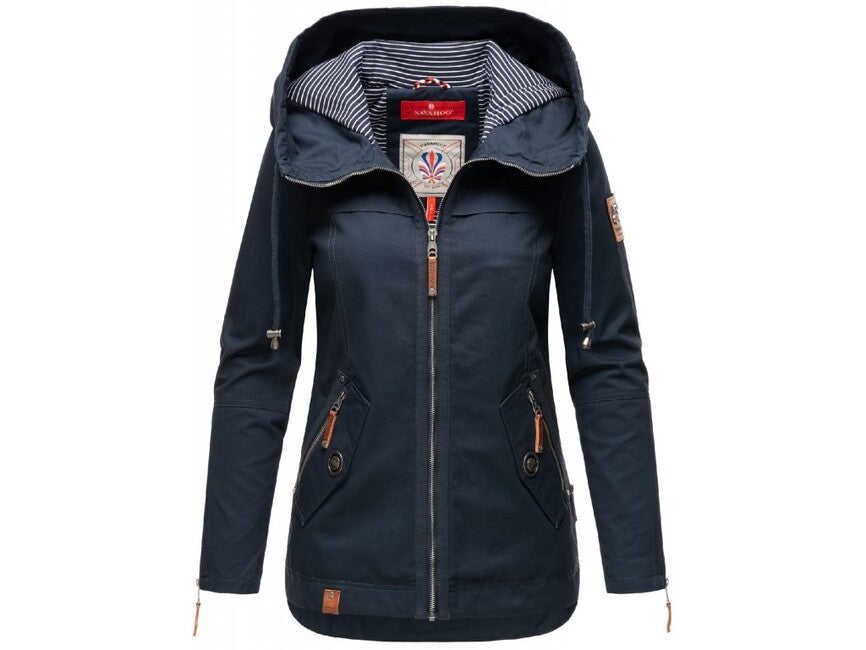 Navahoo Wekoo giacca transitoria da donna con cappuccio, navy