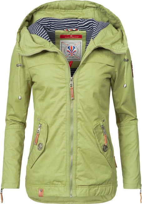 Navahoo Wekoo giacca transitoria da donna con cappuccio, verde