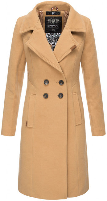 Navahoo Wooly cappotto invernale da donna, beige