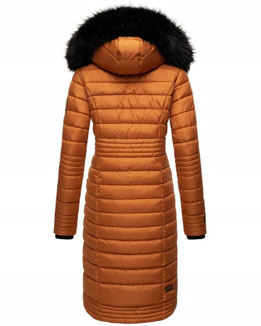 Navahoo Umay cappotto trapuntato da donna, cannella arrugginita