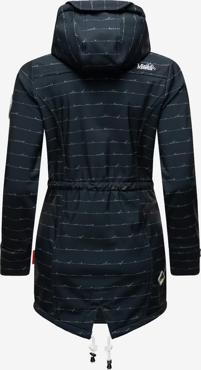 Marikoo ZIMTZICKE P giacca invernale softshell da donna con cappuccio, navy