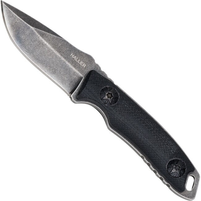 Haller Coltello da collo a lama fissa G10 stonewashed