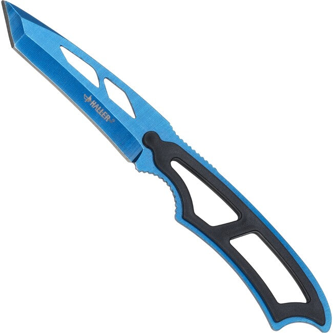 Haller NeckKnife coltello a lama fissa, blau anodizzato