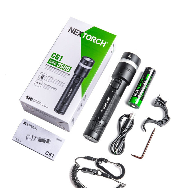NexTorch C61 torcia tattica a doppio raggio, 3500 lm
