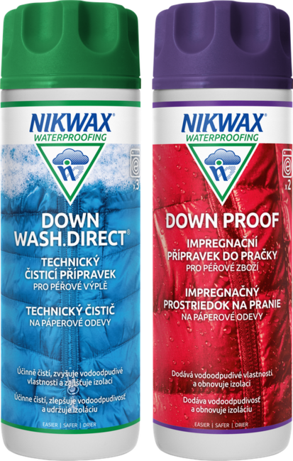 Nikwax Set di 2 pezzi di Twin Down Wash.Direct / Down Proof 300ml