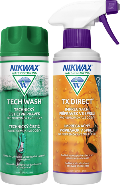 Nikwax Set di 2 pezzi di Twin Tech Wash / TX.Direct Spray-On 300ml