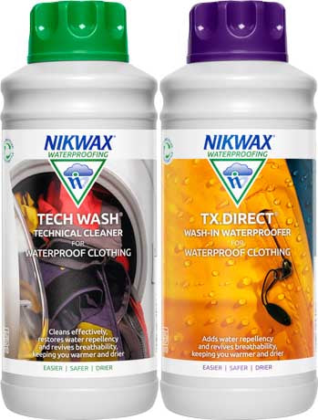 Nikwax Set di 2 pezzi di Twin Tech Wash / TX.Direct Wash-In 1l