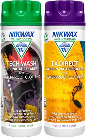 Nikwax Set di 2 pezzi di Twin Tech Wash / TX.Direct Wash-In 300ml