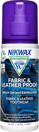 Nikwax Spray Impregnante con Spugna Pelle e Calzature Combinate Spray a Prova di Tessuto e Pelle 125ml