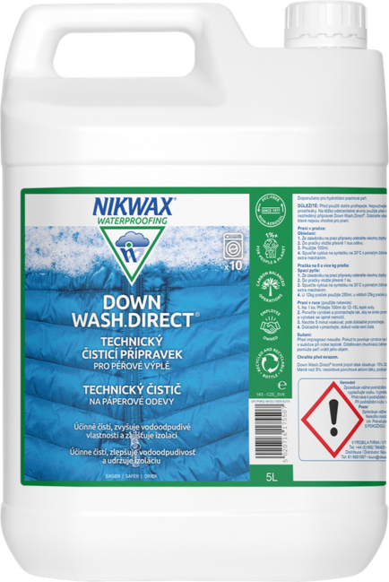 Nikwax Down Wash.Direct detergente per piume normali e impermeabili 5l
