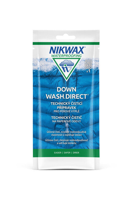 Nikwax Down Wash.Direct detergente per piume normali e impermeabili Bustina 100ml