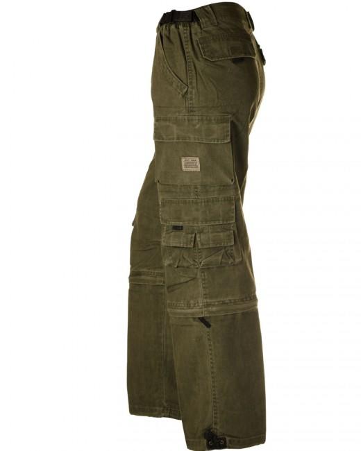 O&T Wales pantaloni cargo da uomo, oliva