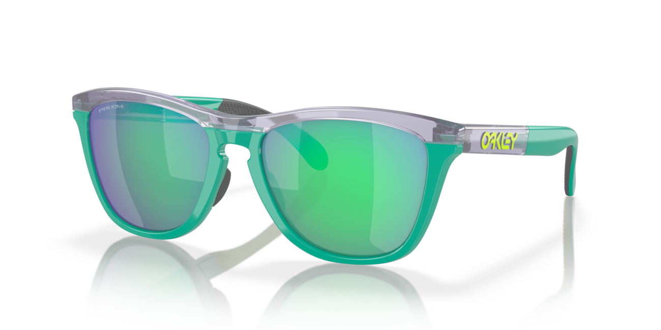 Oakley Frogskins range occhiali da sole con telaio Trans Lilac/Celeste e con le diapositive Prizm Jade 55