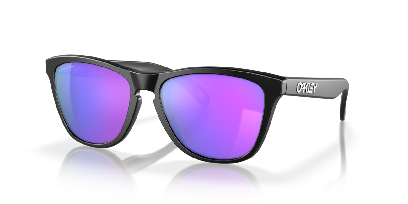 Oakley Frogskins occhiali da sole con telaio Matte Black e con le diapositive Prizm Violet 55