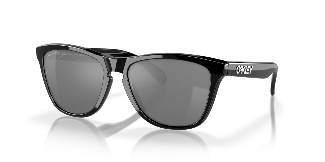 Oakley Frogskins occhiali da sole con telaio Polished Black e con le diapositive Prizm Black 55