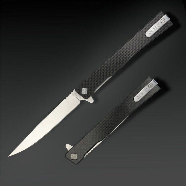 Ocaso Solstice coltello di chiusura carbon fiber + satin / straight