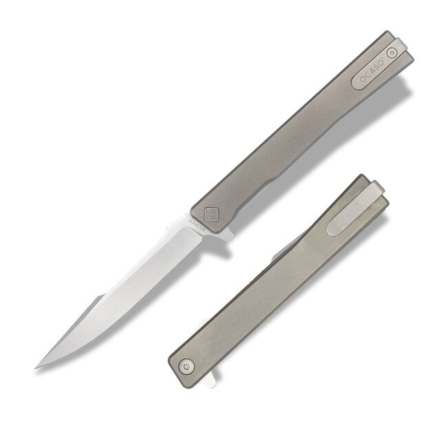 Ocaso Solstice coltello di chiusura Titanio + Satin / Arpione