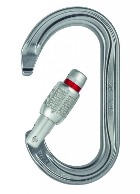 Petzl OK BALL LOCK moschettone ovale con sicurezza automatica