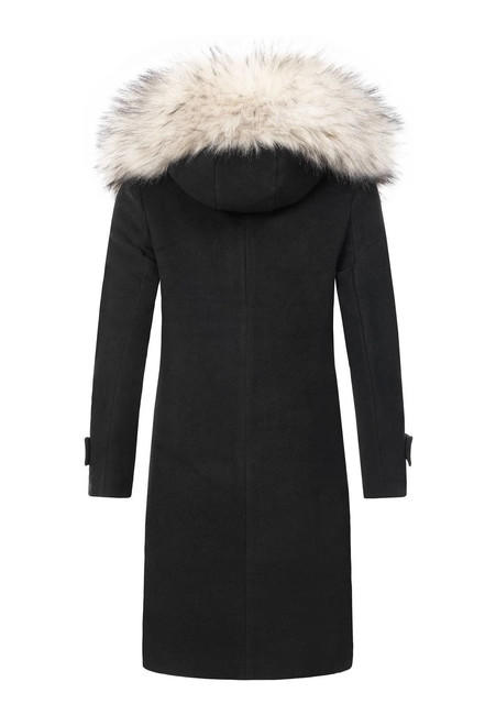 Navahoo Oksana cappotto invernale da donna con cappuccio, nero