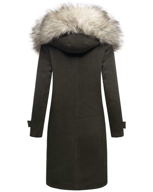 Navahoo OKSANA cappotto invernale da donna con cappuccio, verde scuro