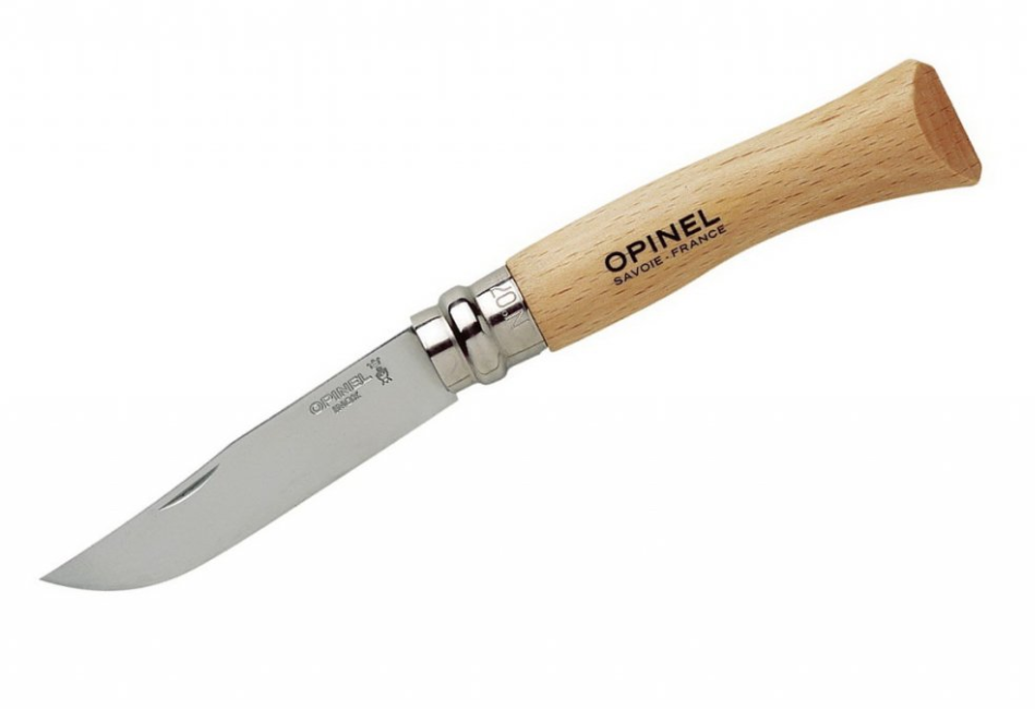 Opinel N7 coltello pieghevole inox, 18cm