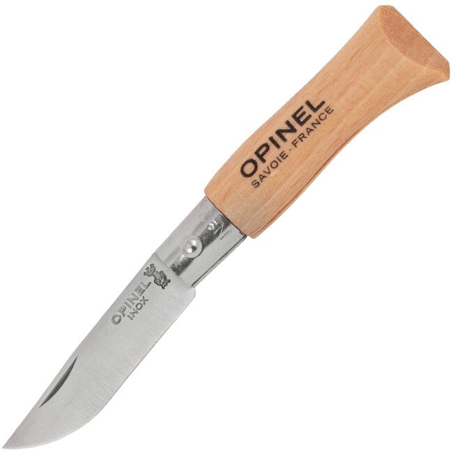 Opinel N°02 coltello pieghevole inox faggio, marrone