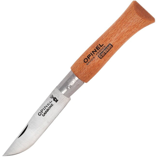 Opinel N°04 coltello pieghevole carbonio faggio, marrone