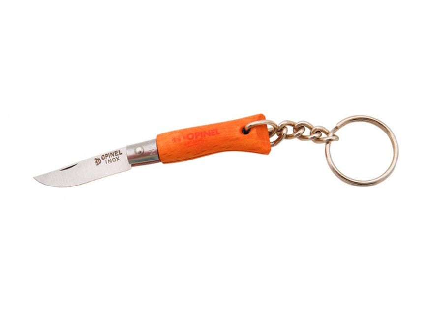 Opinel N°02 coltello pieghevole per chiavi inox, arancione
