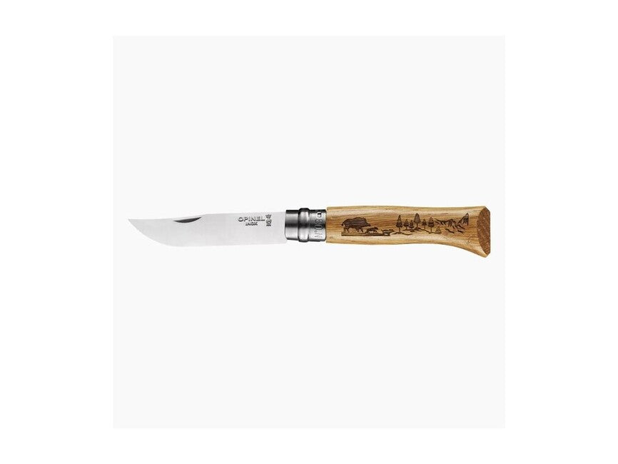 Opinel N°08 coltello pieghevole con motivo di cinghiale inox animalia 2019