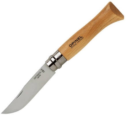 Opinel N°07 coltello pieghevole inox, marrone