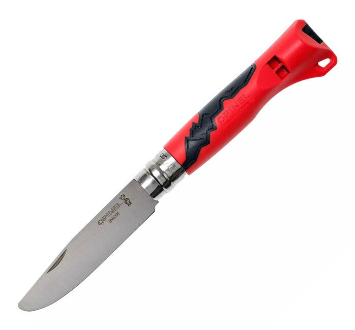 Opinel Coltello pieghevole vri n°07 inox outdoor junior, rosso
