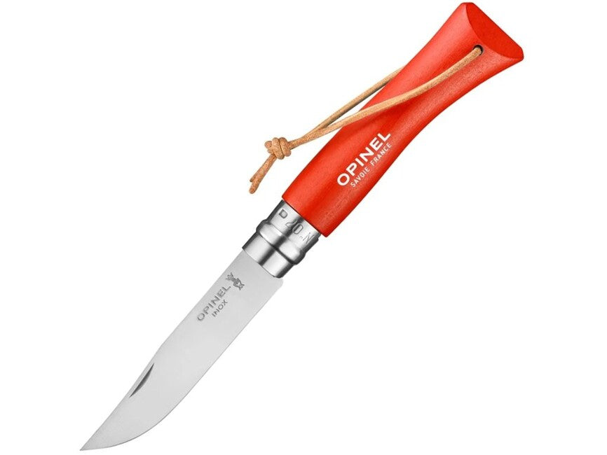 Opinel N°07 coltello pieghevole inox trekking, arancione