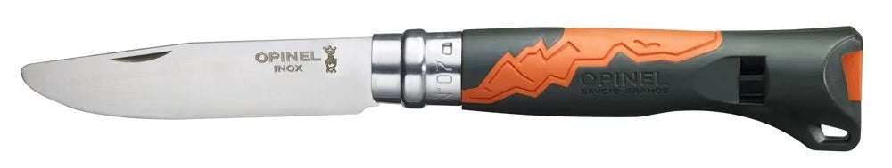 Opinel N ° 07 Coltello pieghevole VRI Outdoor Junior, nero/arancione
