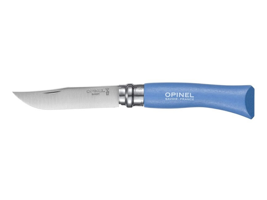 Opinel N°07 coltello pieghevole vri trekking, azzurro