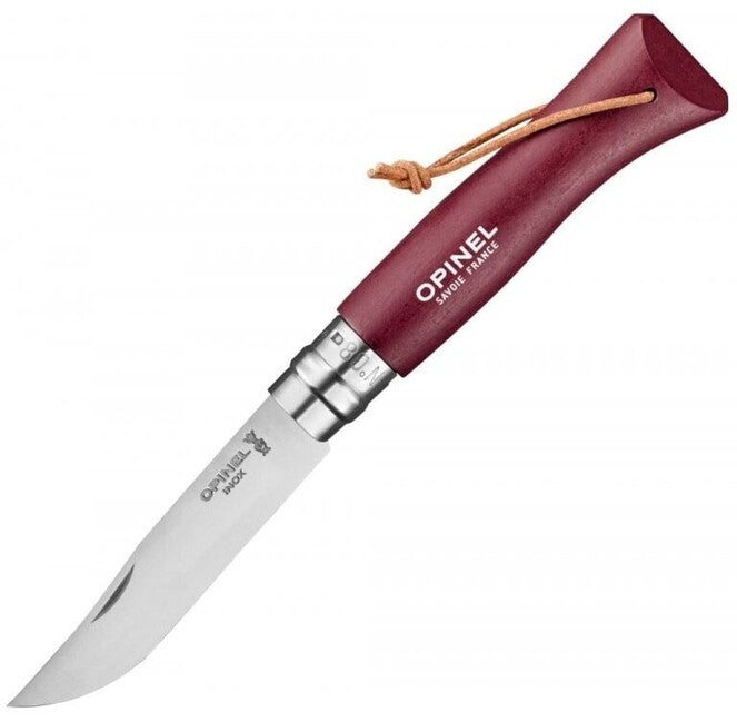 Opinel N ° 08 Coltello pieghevole VRI Trekking, bordeaux