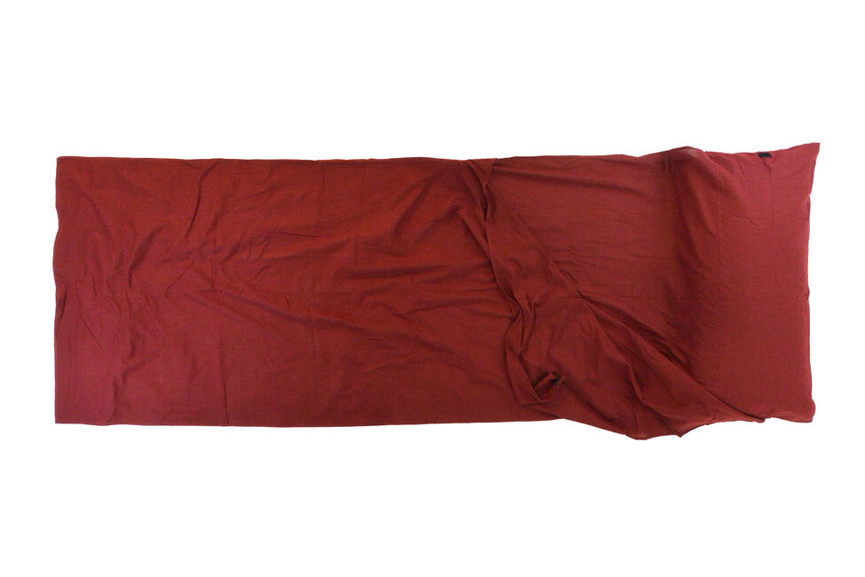Origin Outdoors fodera rettangolare in cotone per sacco a pelo, bordeaux