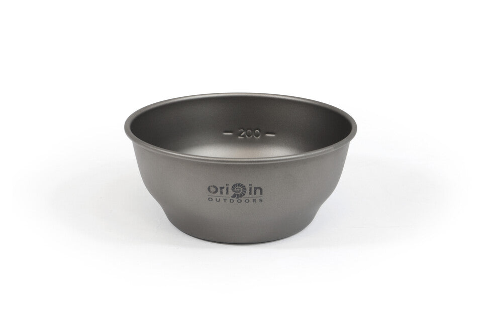 Origin Outdoors Bowl ciotola da viaggio in titanio con indicatore di contenuto 400 ml