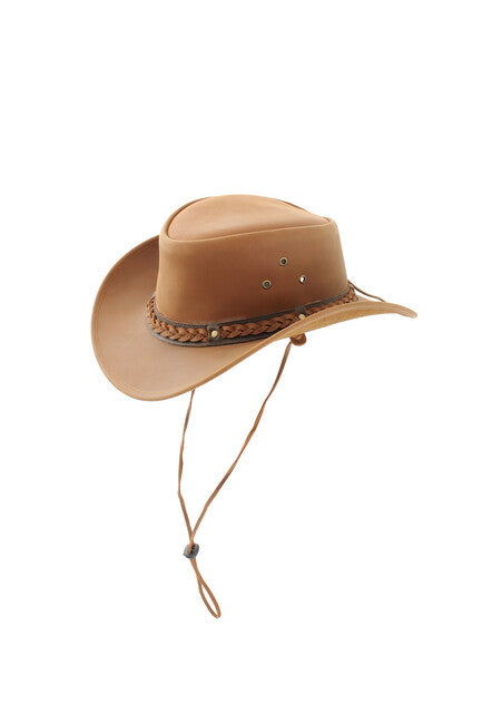 Origin Outdoors Cappello in pelle da bovaro, marrone