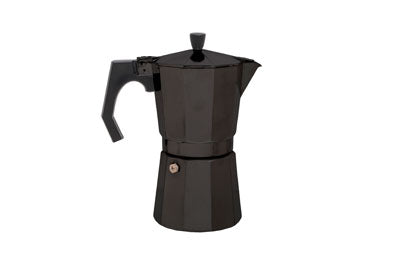 Origin Outdoors Macchina da caffé espresso per 6 tazze, nera