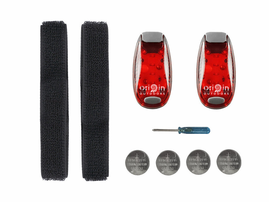 Origin Outdoors LED Clip Light, rosso 2 pezzi