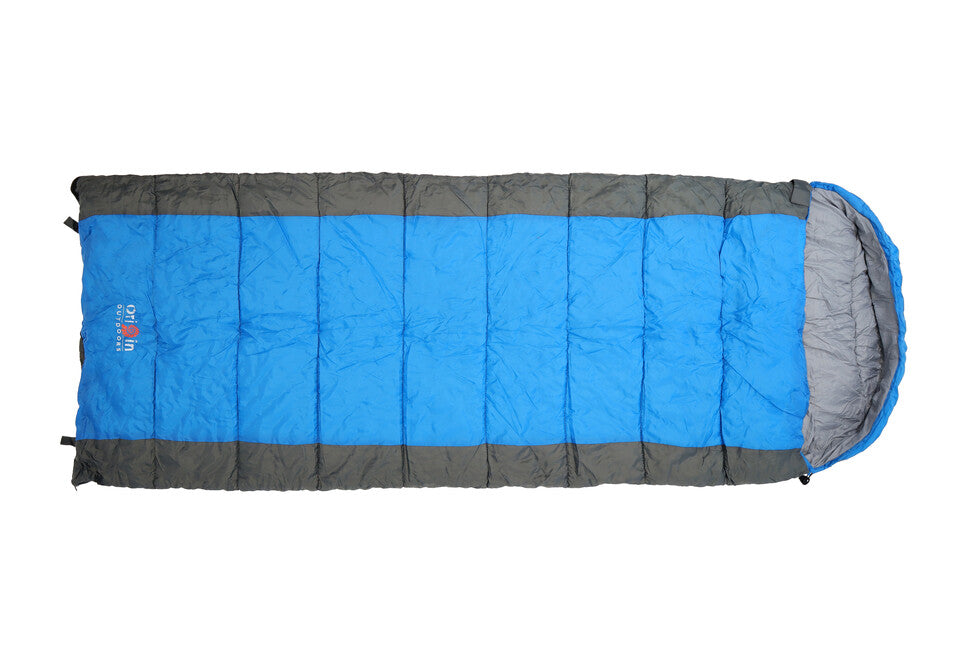 Origin Outdoors Sacco a pelo rettangolare, blu-grigio