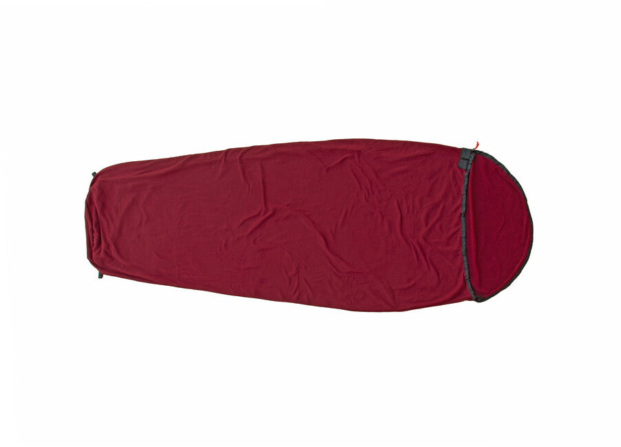Origin Outdoors fodera per sacco a pelo in micropile a forma di mummia, bordeaux