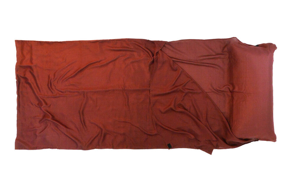 Origin Outdoors Seta rettangolare fodera per sacco a pelo, bordeaux