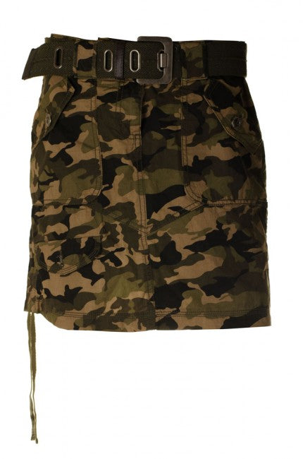 O&T Origins gonna da donna woodland, chiaro con cintura