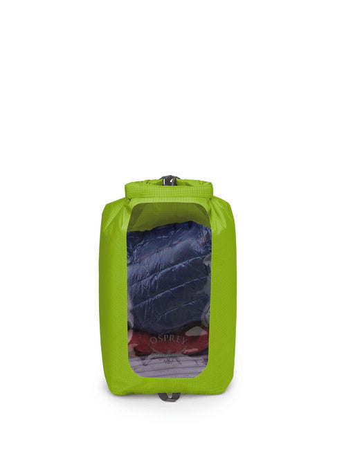 Osprey Dry Sack 20 con finestra, verde limone