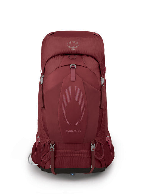Osprey Aura Ag 50 zaino da trekking, berry sorbet red