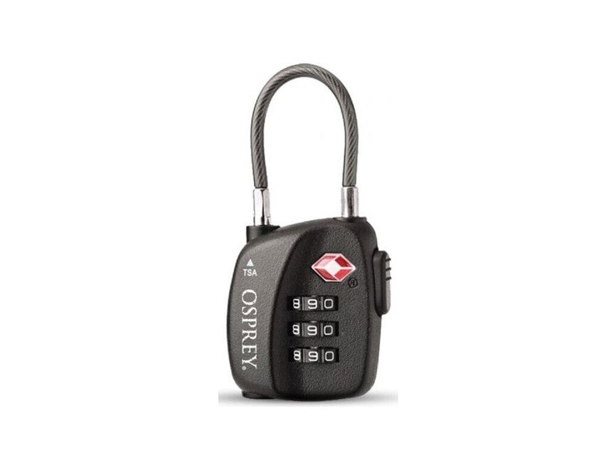 Osprey TSA 3 DIAL CABLE LOCK, nero
